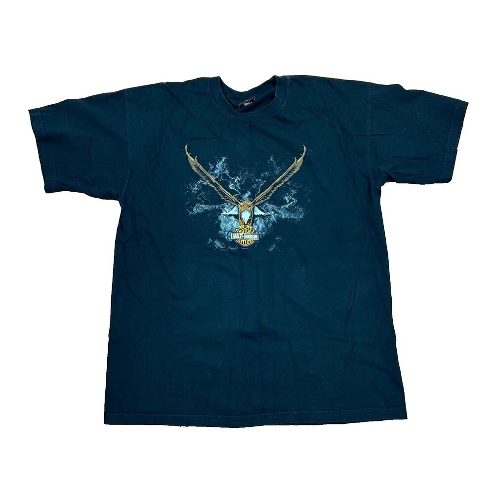 Vtg Y2K Harley Davidson Short Sleeve T-Shirt Eagle Kuwatt Mens Sz XL